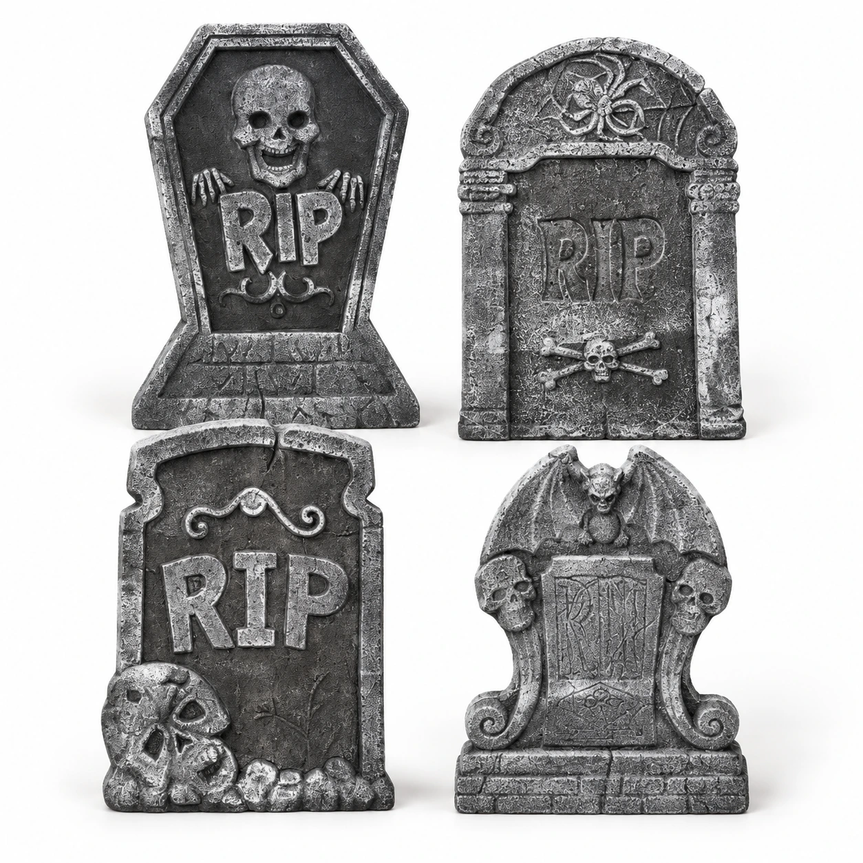 Hautakivet halloween-rekvisiitaksi vaahtomuovista, 1 setti
