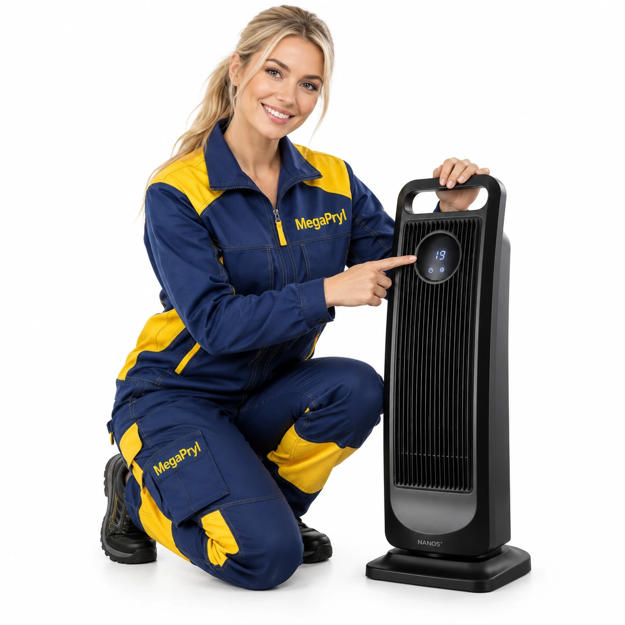 Keramisk tornfläkt för hemmet med oscillering och timer