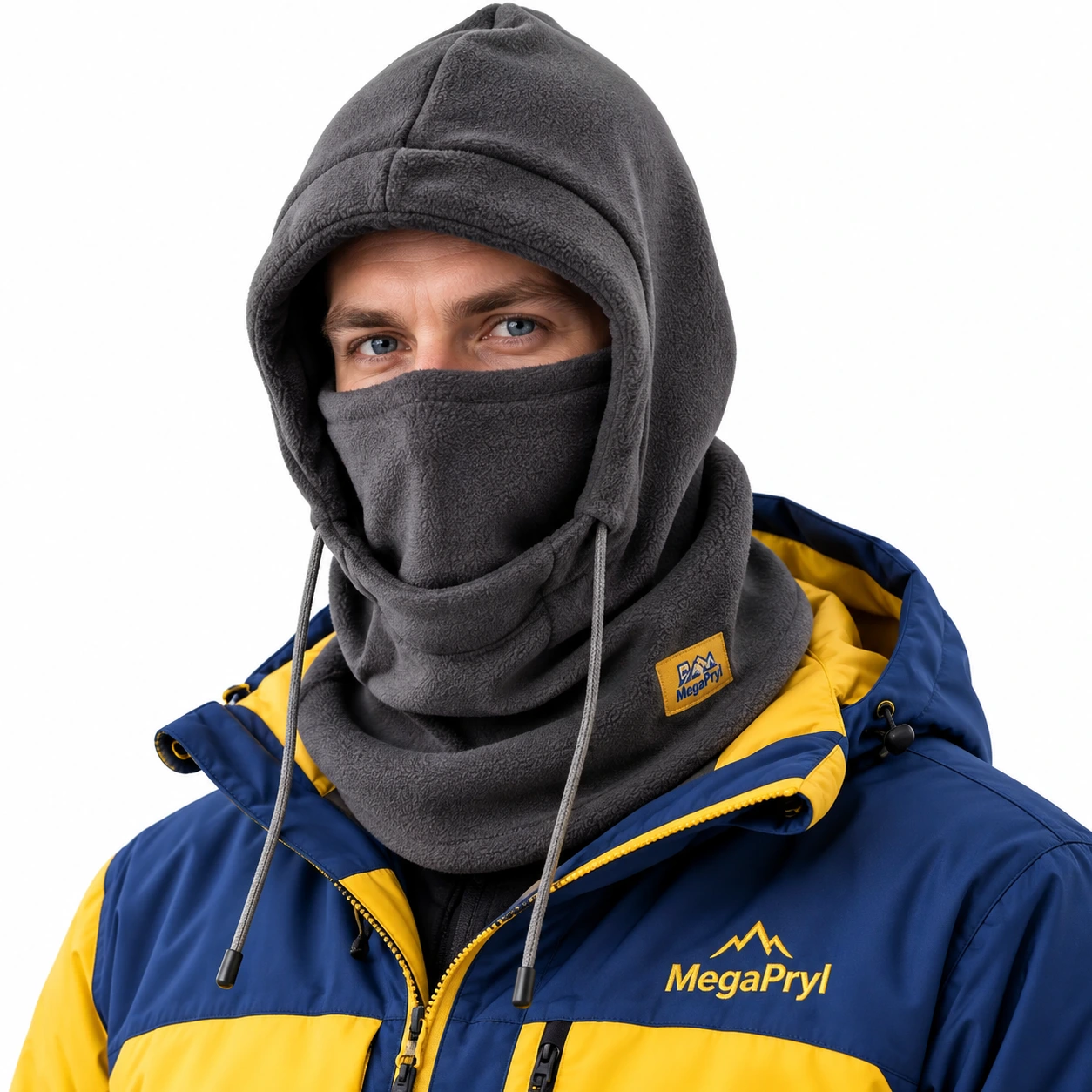 Balaklava i fleece med huva och ansiktsmask