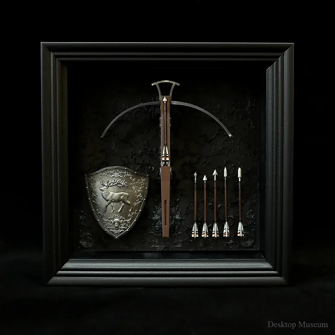 Medeltida Europeisk Båge och Armborst Väggdekor