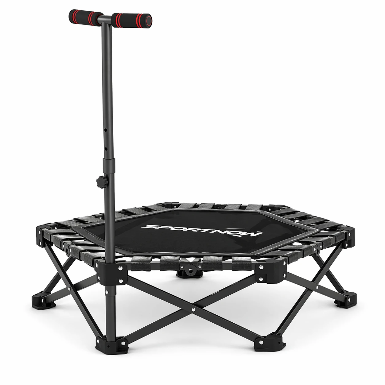 Trampolin Fitness – Hopfällbar & Justerbar Stång