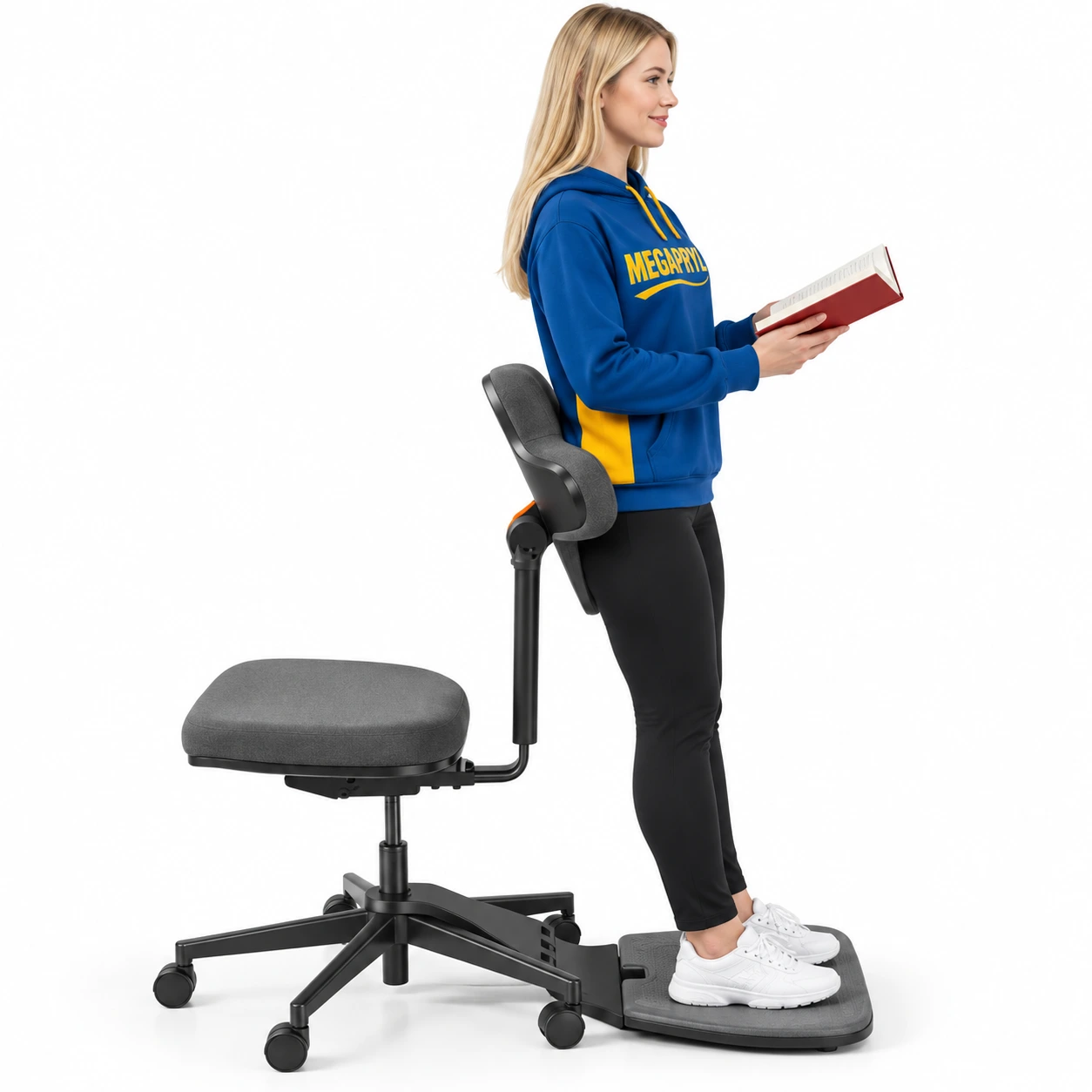 Ergonomisk ståstol för skrivbord med justerbar höjd