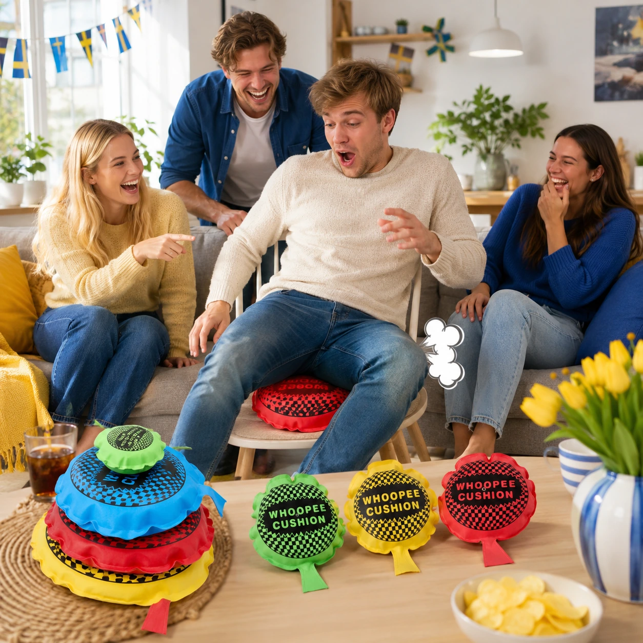Pruttkudde Skämtleksak – Rolig Prankkudde