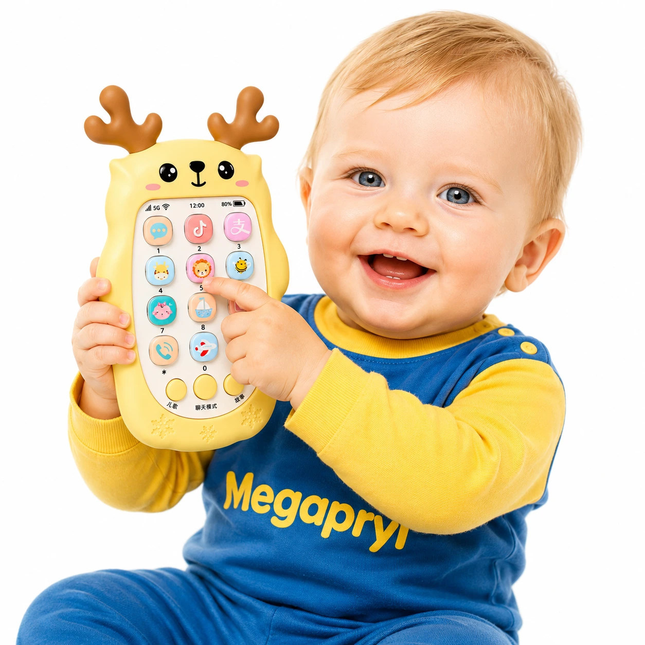 Leksakstelefon Baby – Musik, Ljus & Bitvänliga Horn