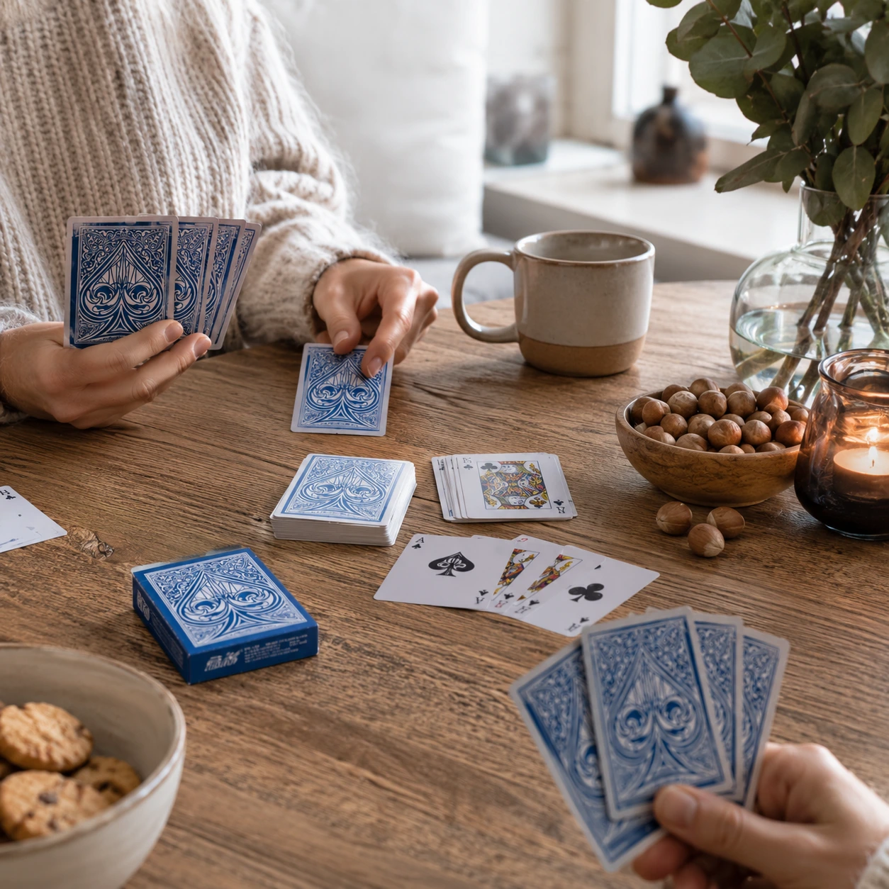 Spelkort för poker och kortspel i flera färgvarianter