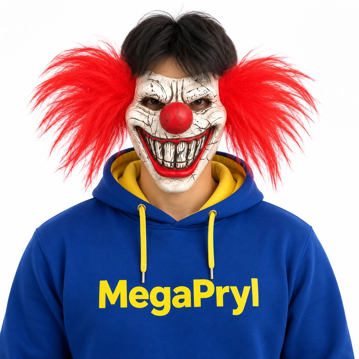 Clownmask för halloween och cosplay i latex
