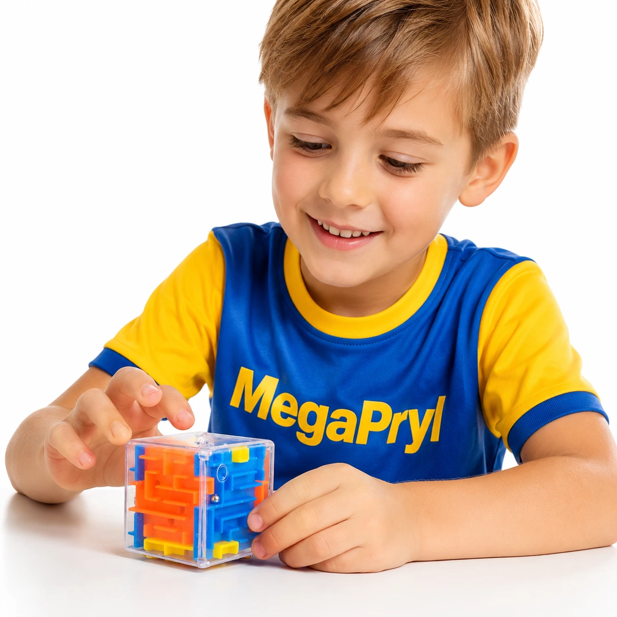 Labyrintkub 3D Transparent Mini för Fingerfärdighet och Fokus