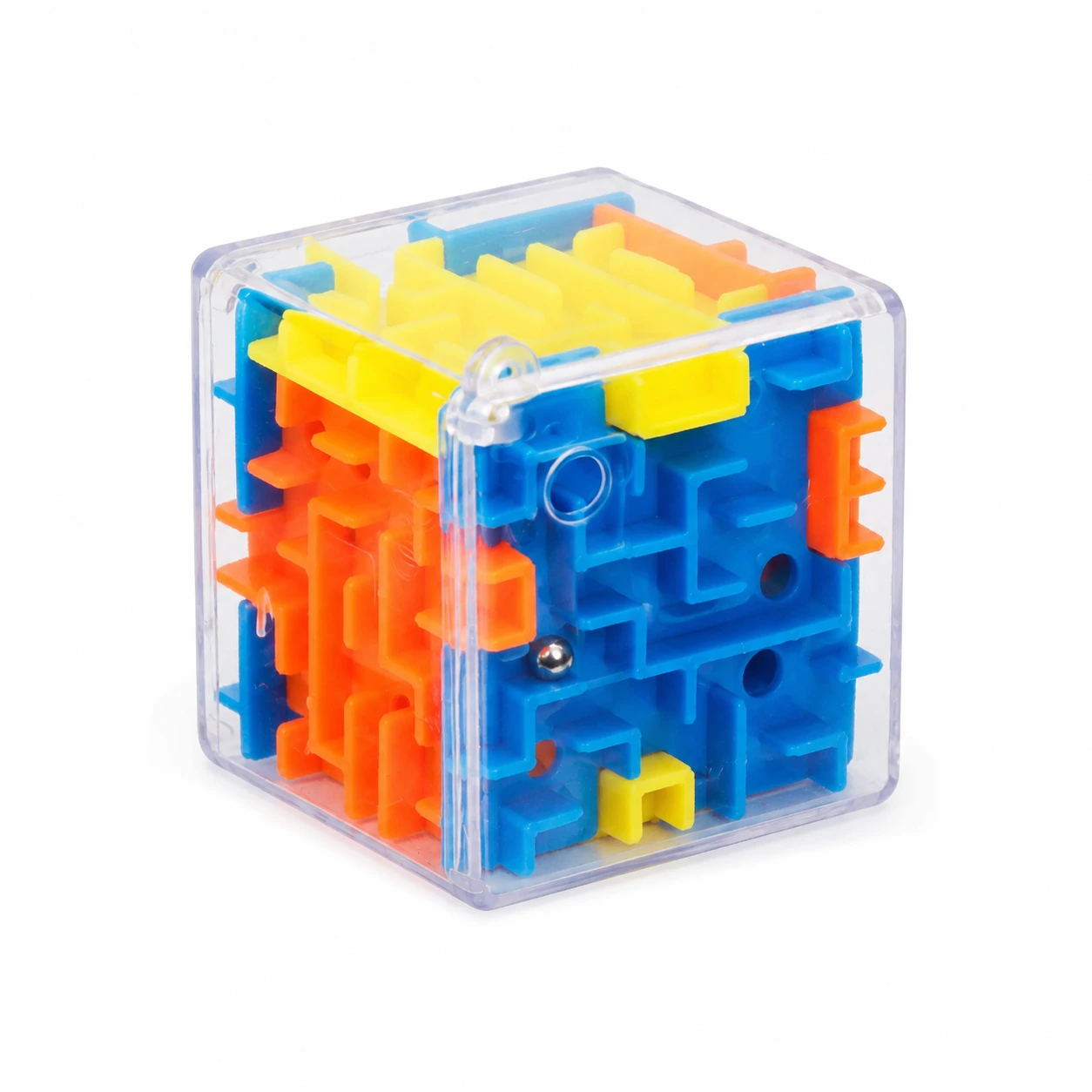 Labyrintkub 3D Transparent Mini för Fingerfärdighet och Fokus