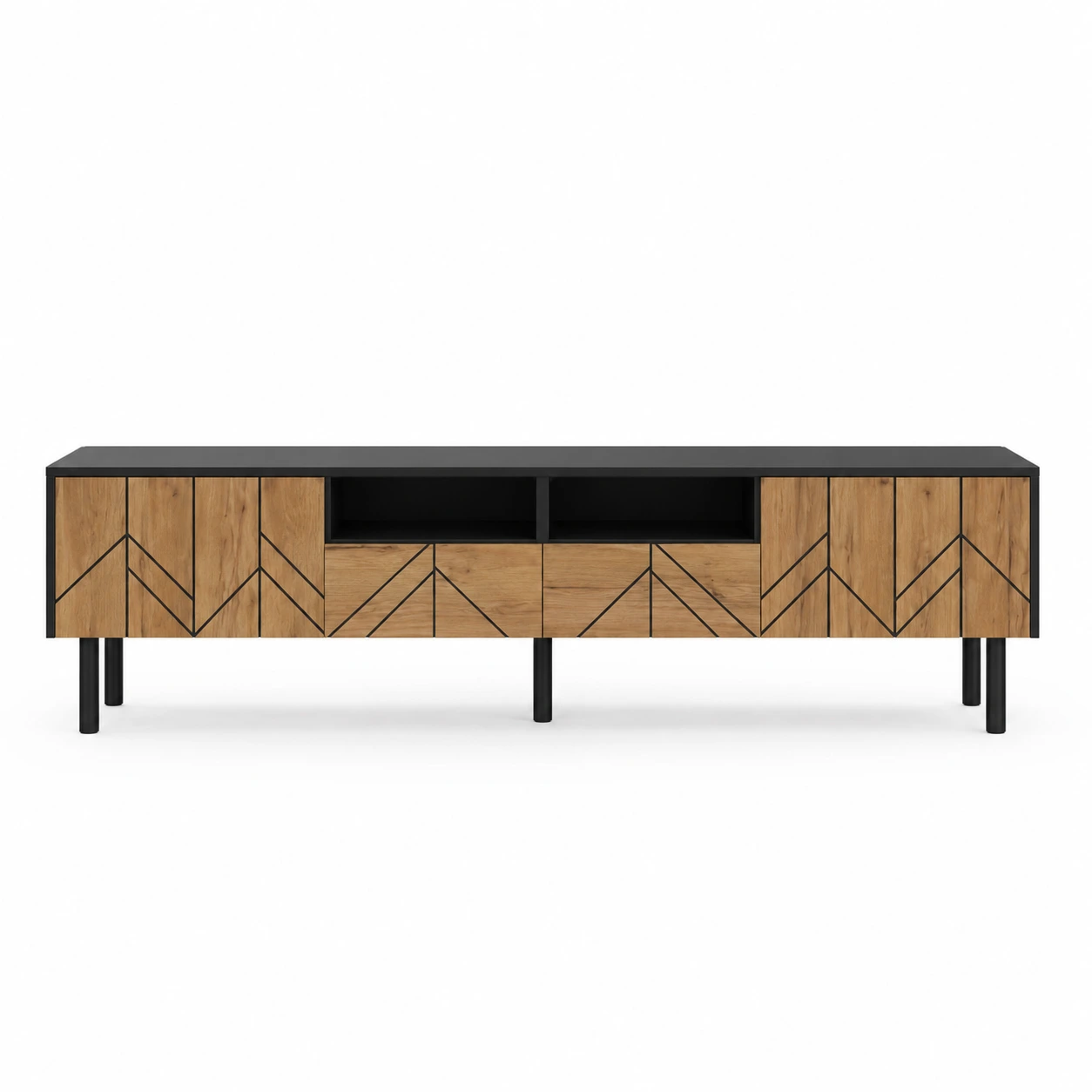 TV-bänk med lådor och skåp 180 x 40 x 45 cm