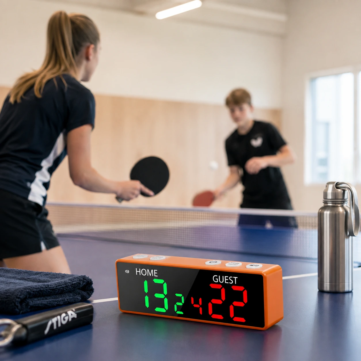 Portabel resultattavla för sport med summer och batteridrift