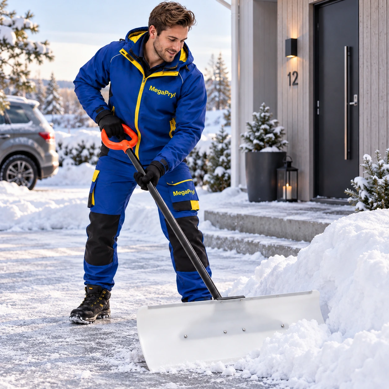 Snöskyffel för gångar och uppfart, 76 cm blad