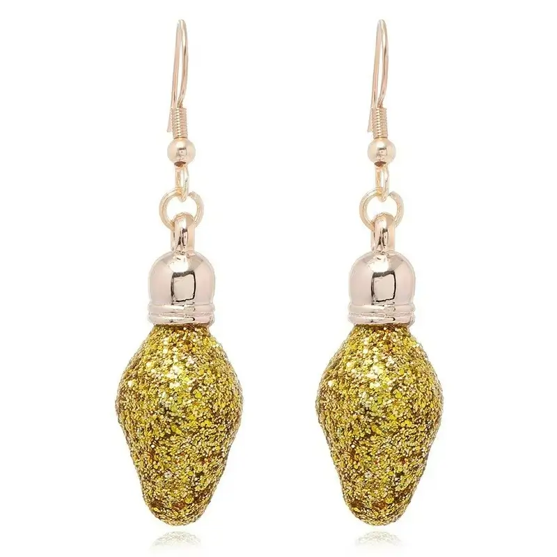 Julörhängen Glittrande Guld Julkulor 2