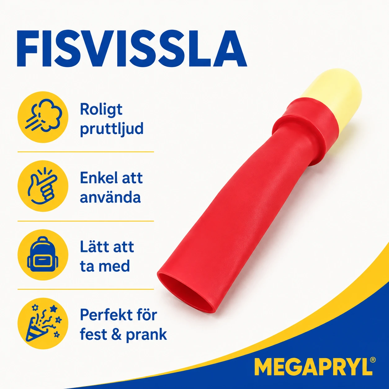 Fisvissla skämtpryl för prank och fest
