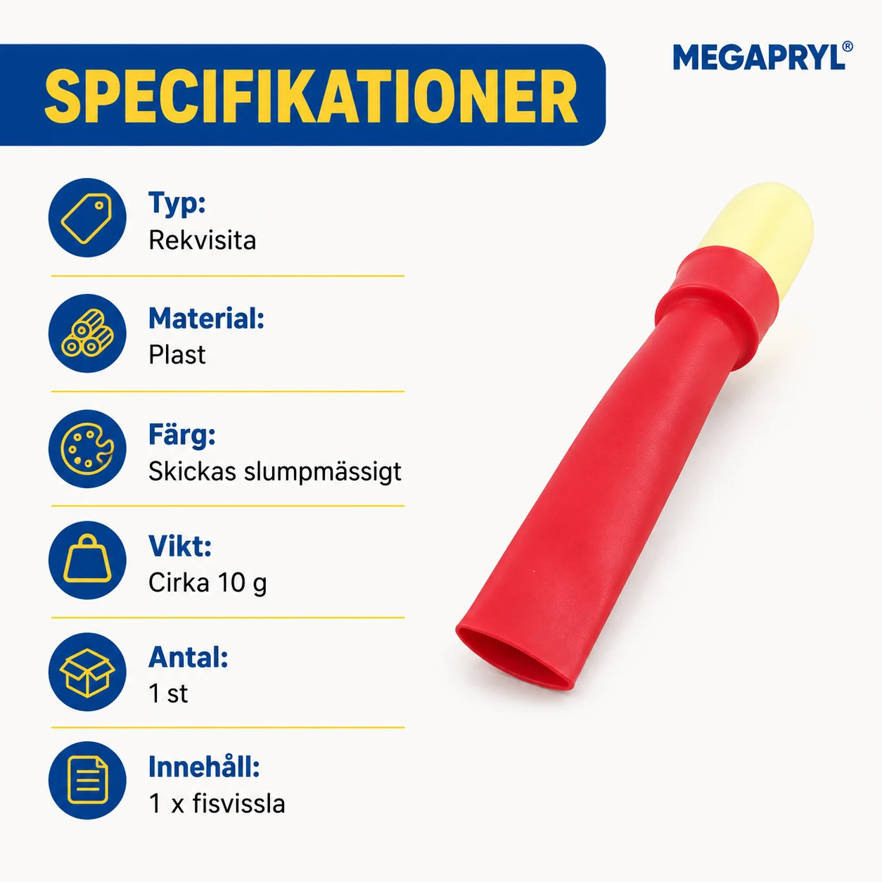 Fisvissla skämtpryl för prank och fest