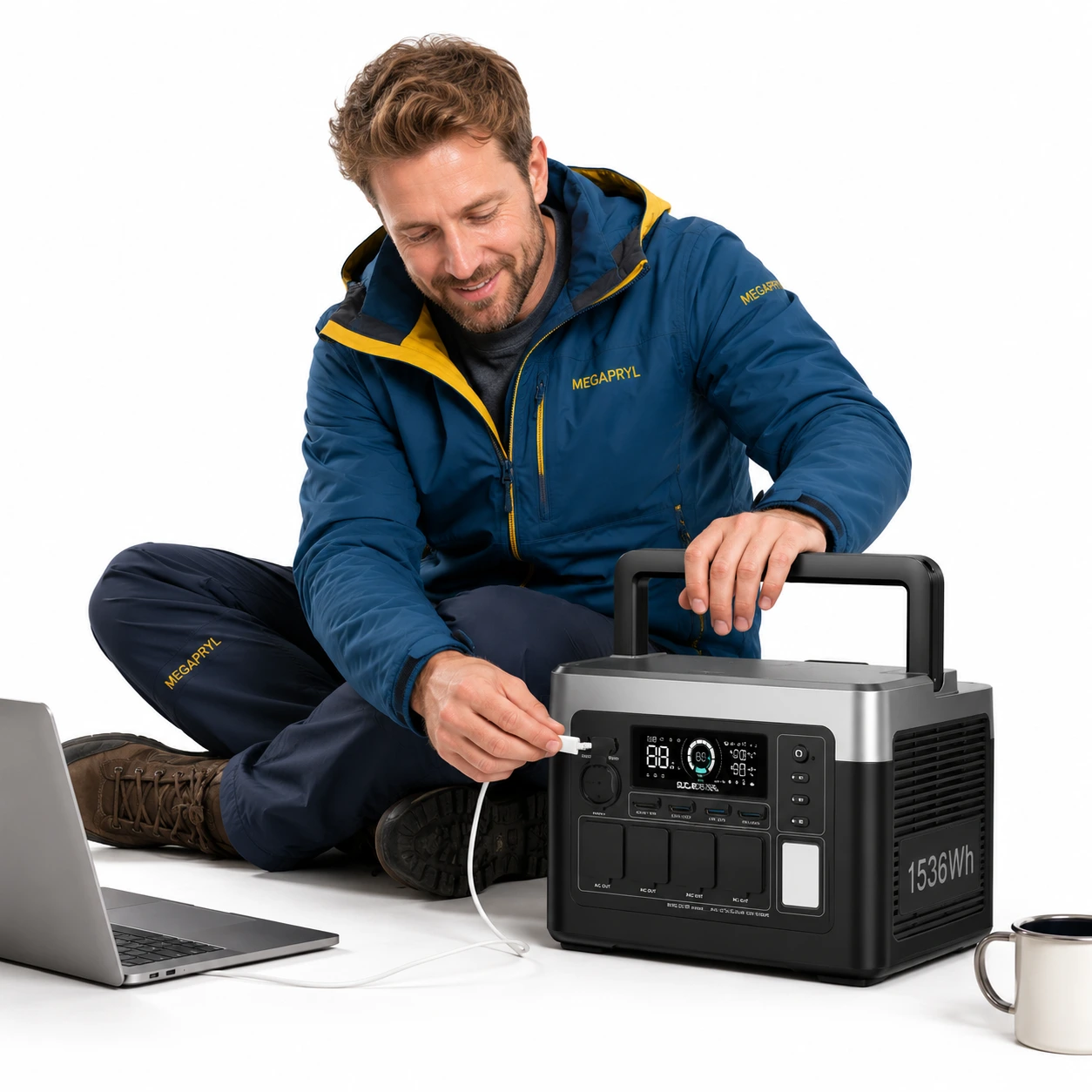Kraftstation 1800W 1536Wh med Snabbladdning och UPS