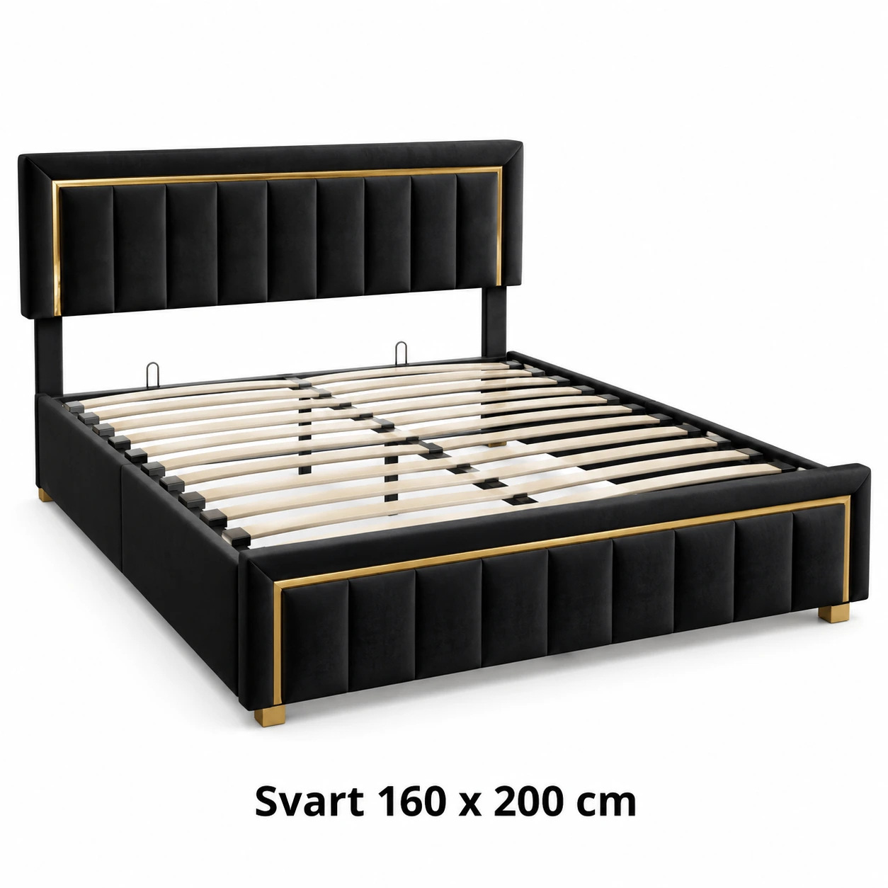 Svart 160 x 200 cm