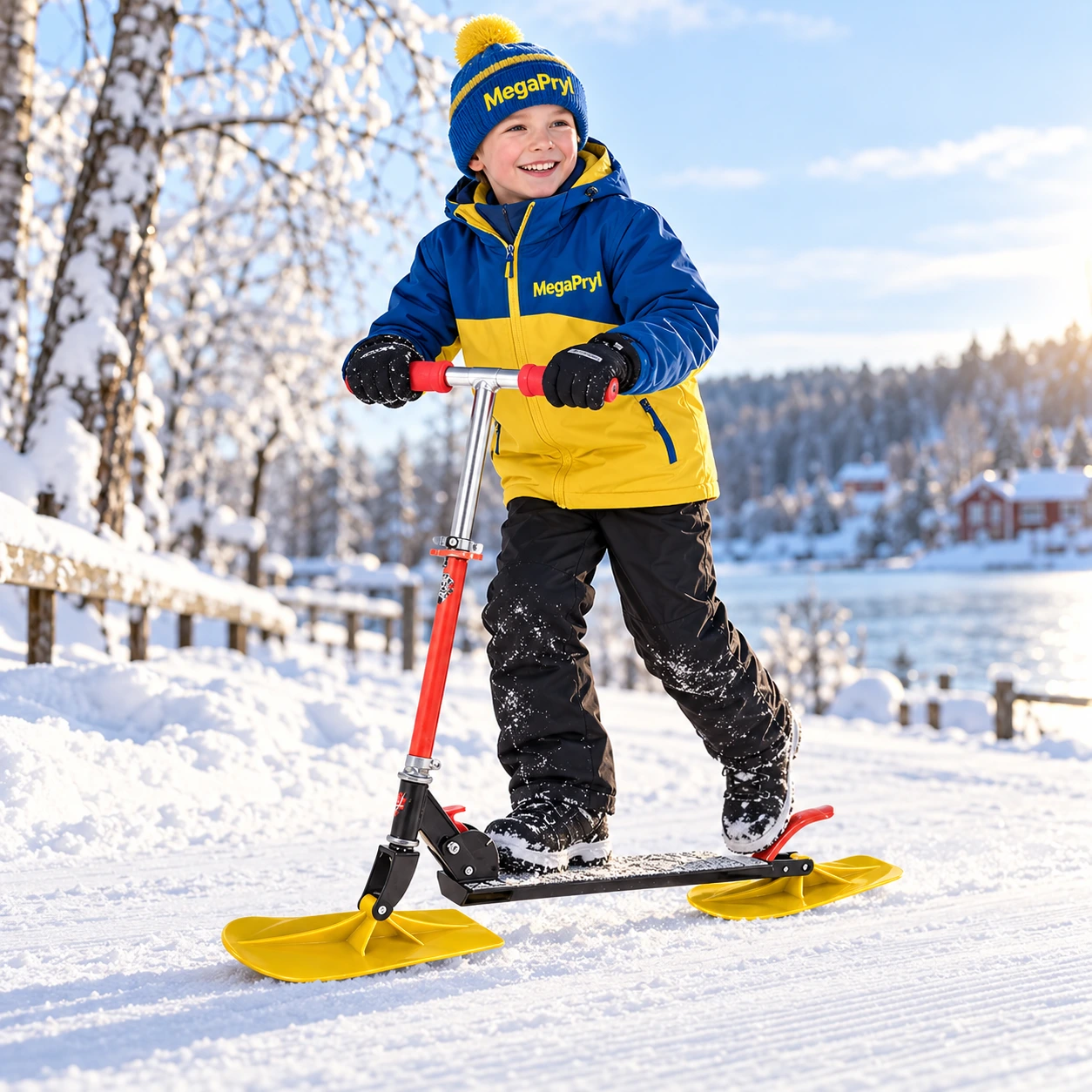Skidor till sparkcykel i plast, 1 par