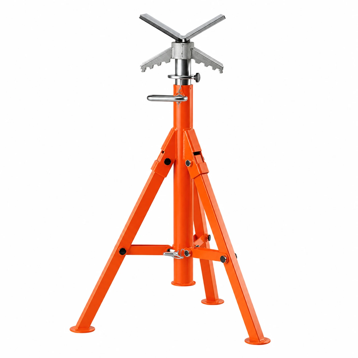 Rörstativ med V-huvud och justerbar höjd 69–132 cm