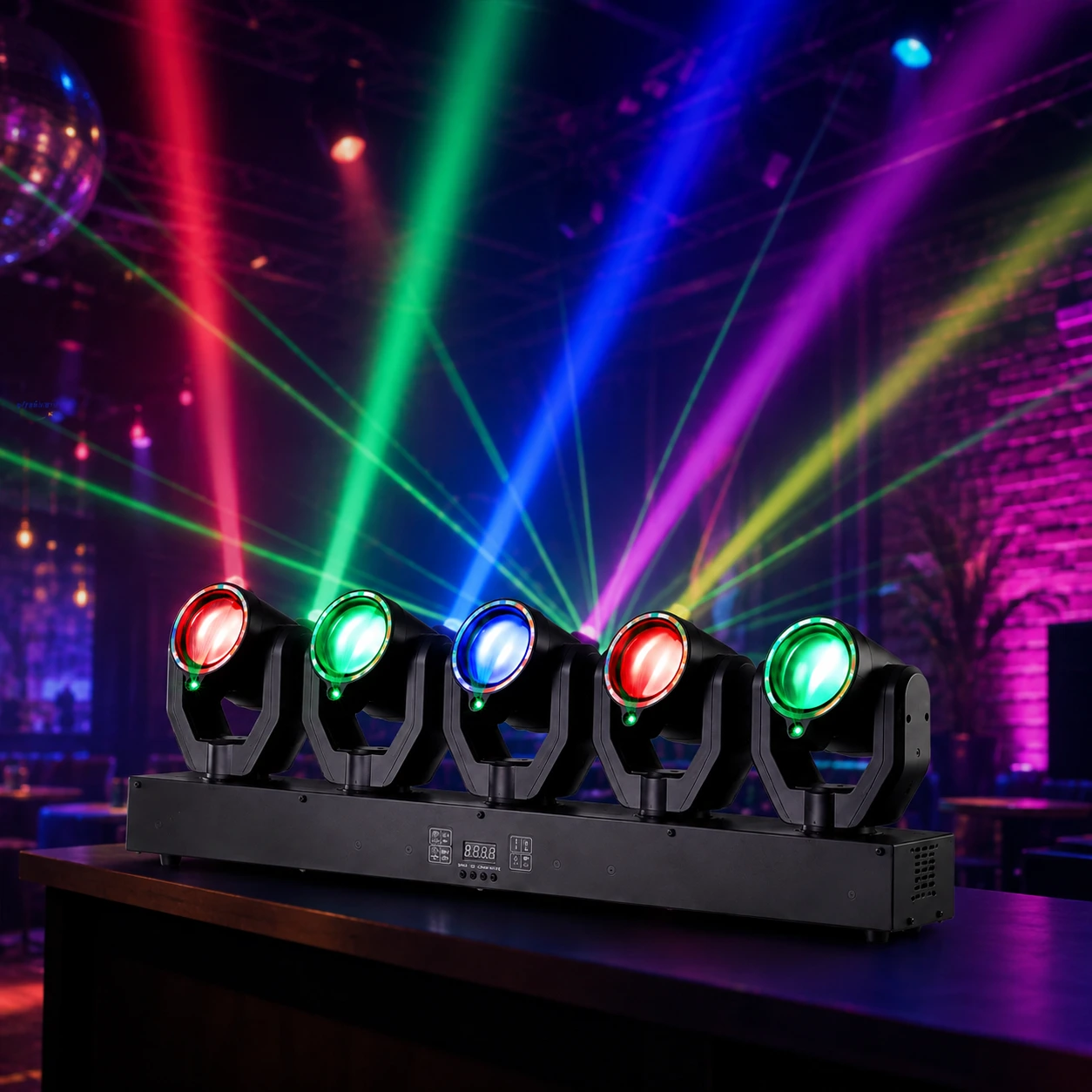 LED moving head ljusramp för DJ och fest med DMX512
