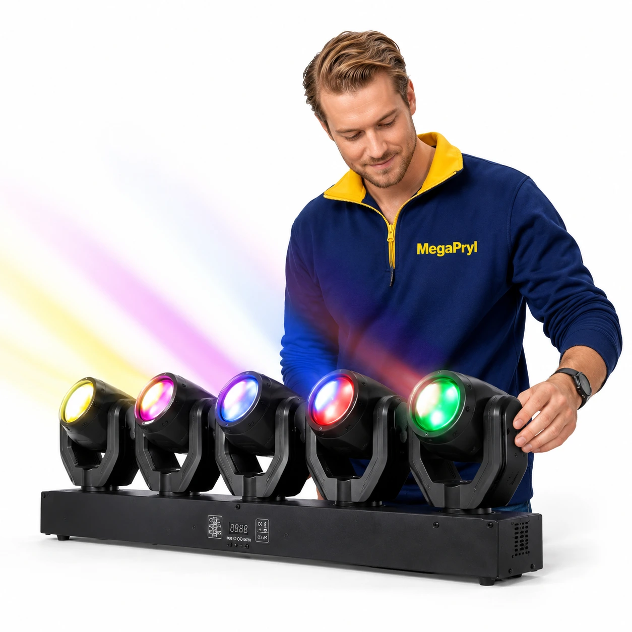 LED moving head ljusramp för DJ och fest med DMX512