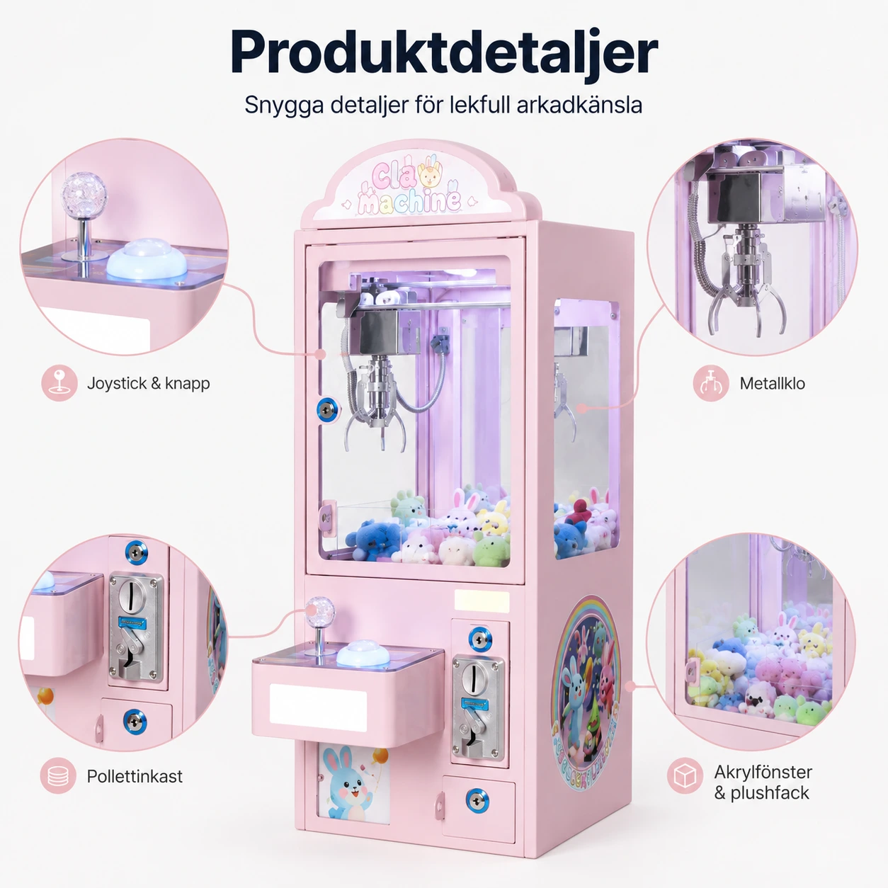 Kloautomat för hem och fest med ljus och ljud