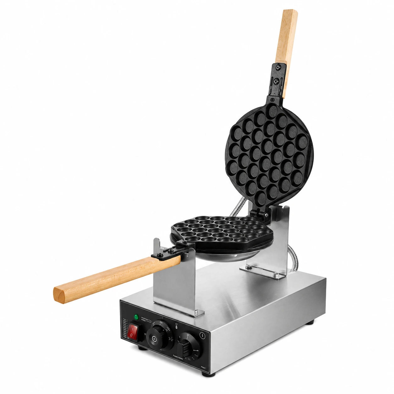 Bubble waffle-järn med 180° rotation och non-stick