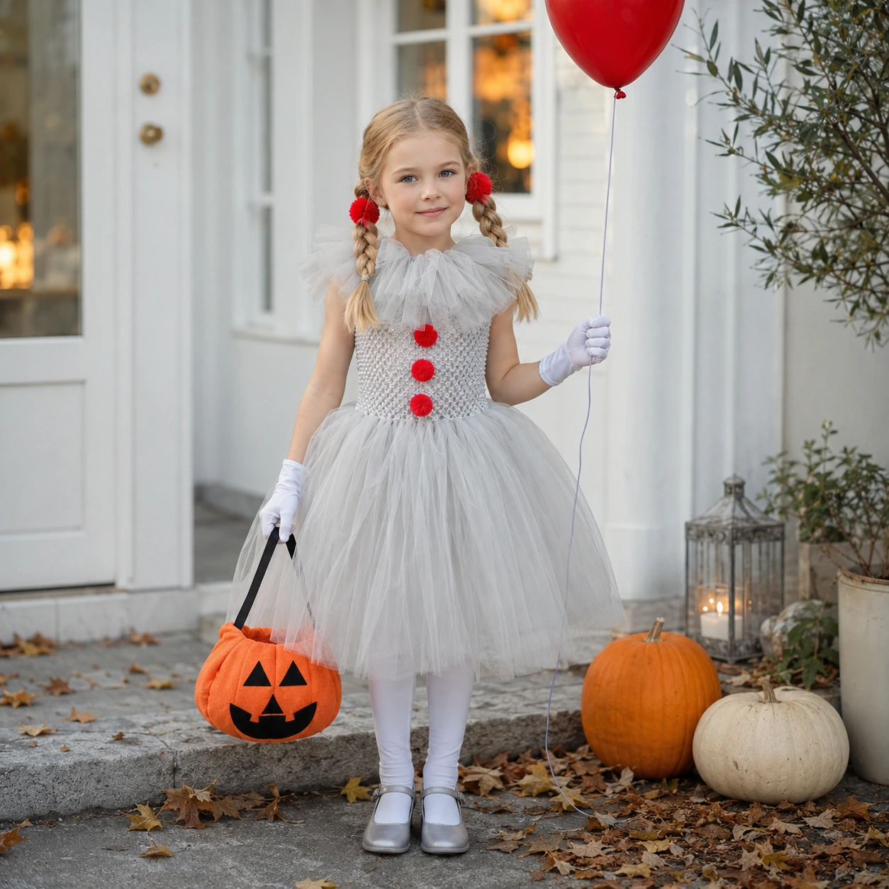 Clowndräkt för barn till halloween och maskerad