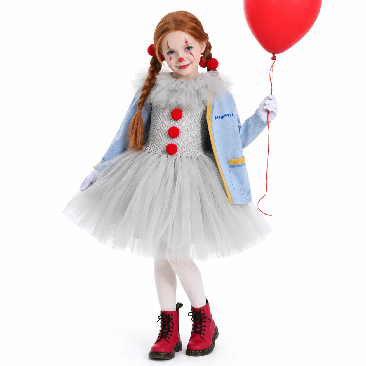 Clowndräkt för barn till halloween och maskerad