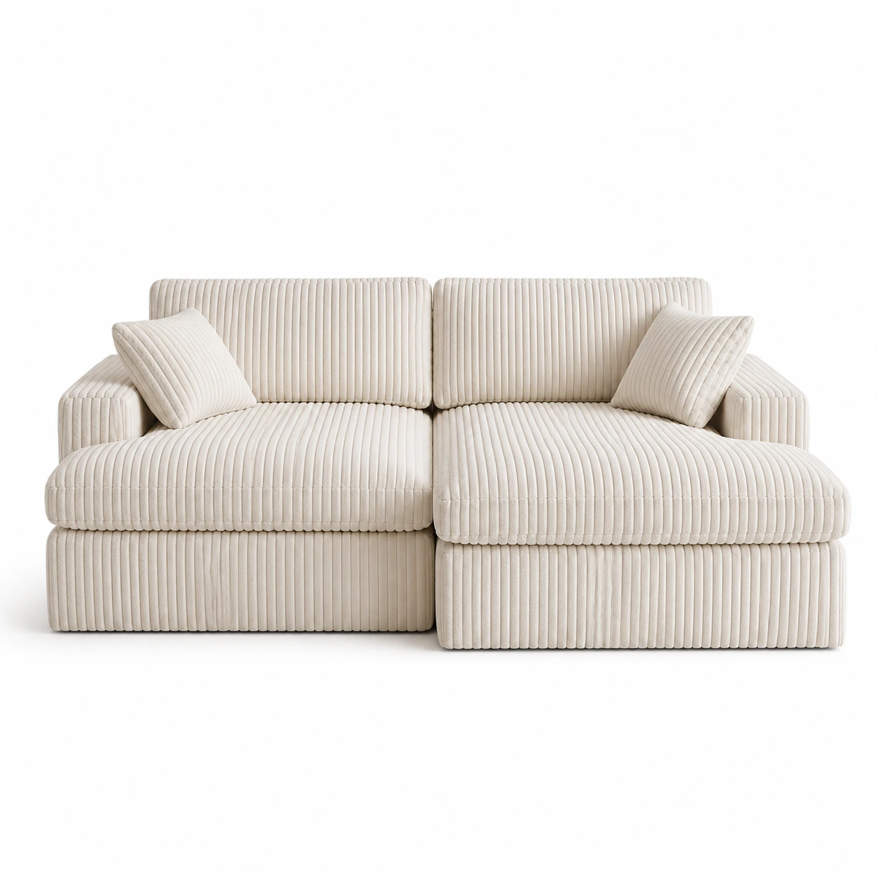 Modulsoffa Manchester 2-Sits med Schäslong – Vit