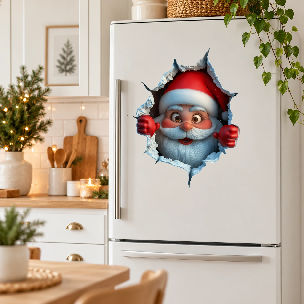 Jultomtens väggdekal för dörr och vägg