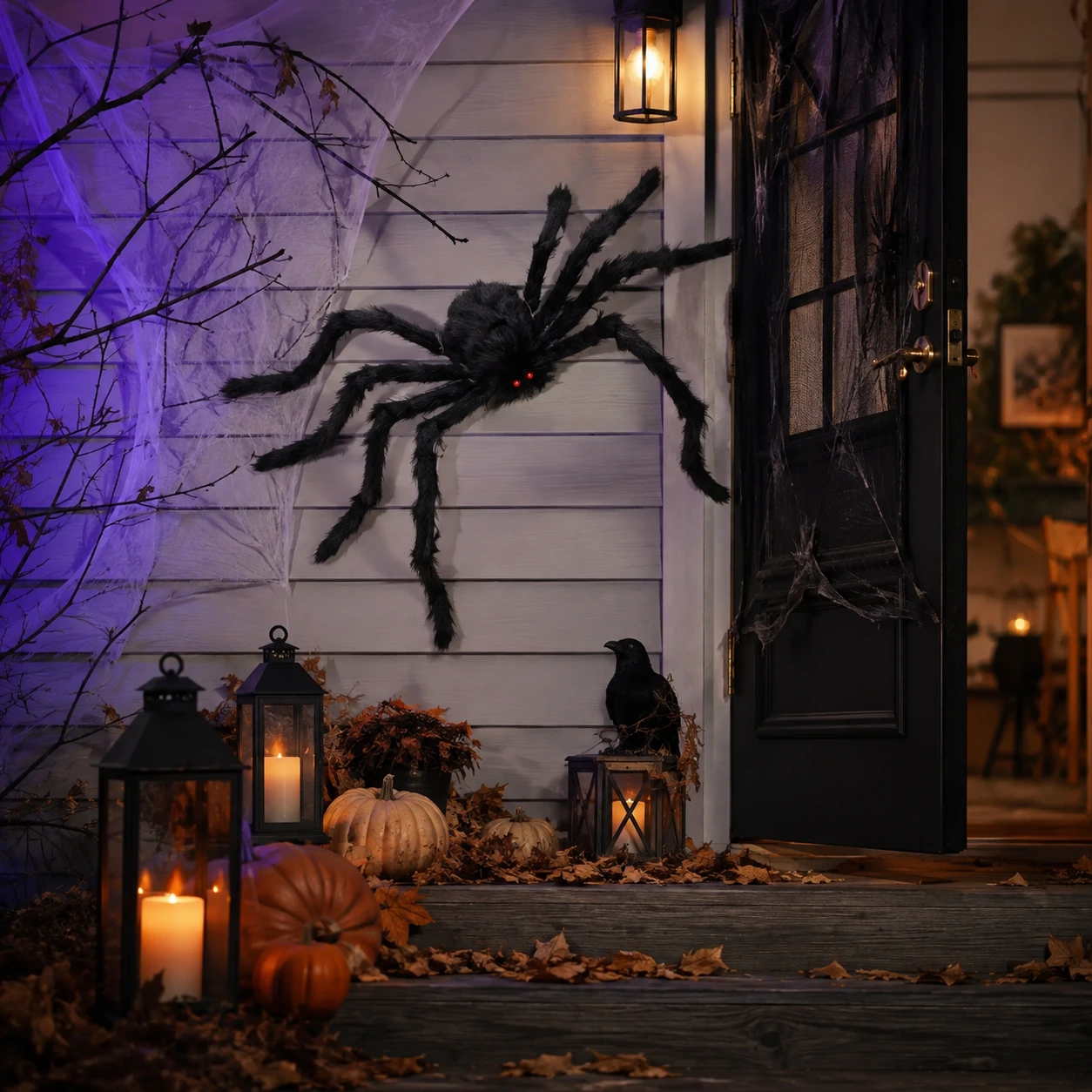 Halloween-spindel dekoration med böjbara ben
