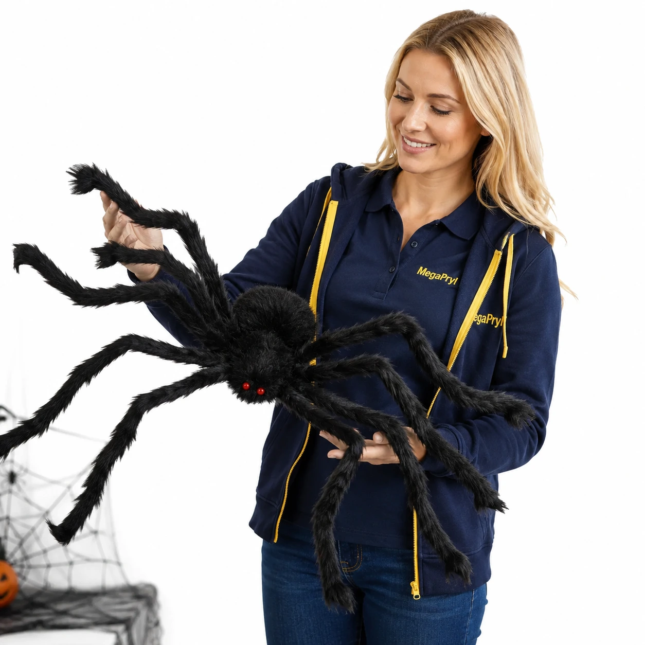 Halloween-spindel dekoration med böjbara ben