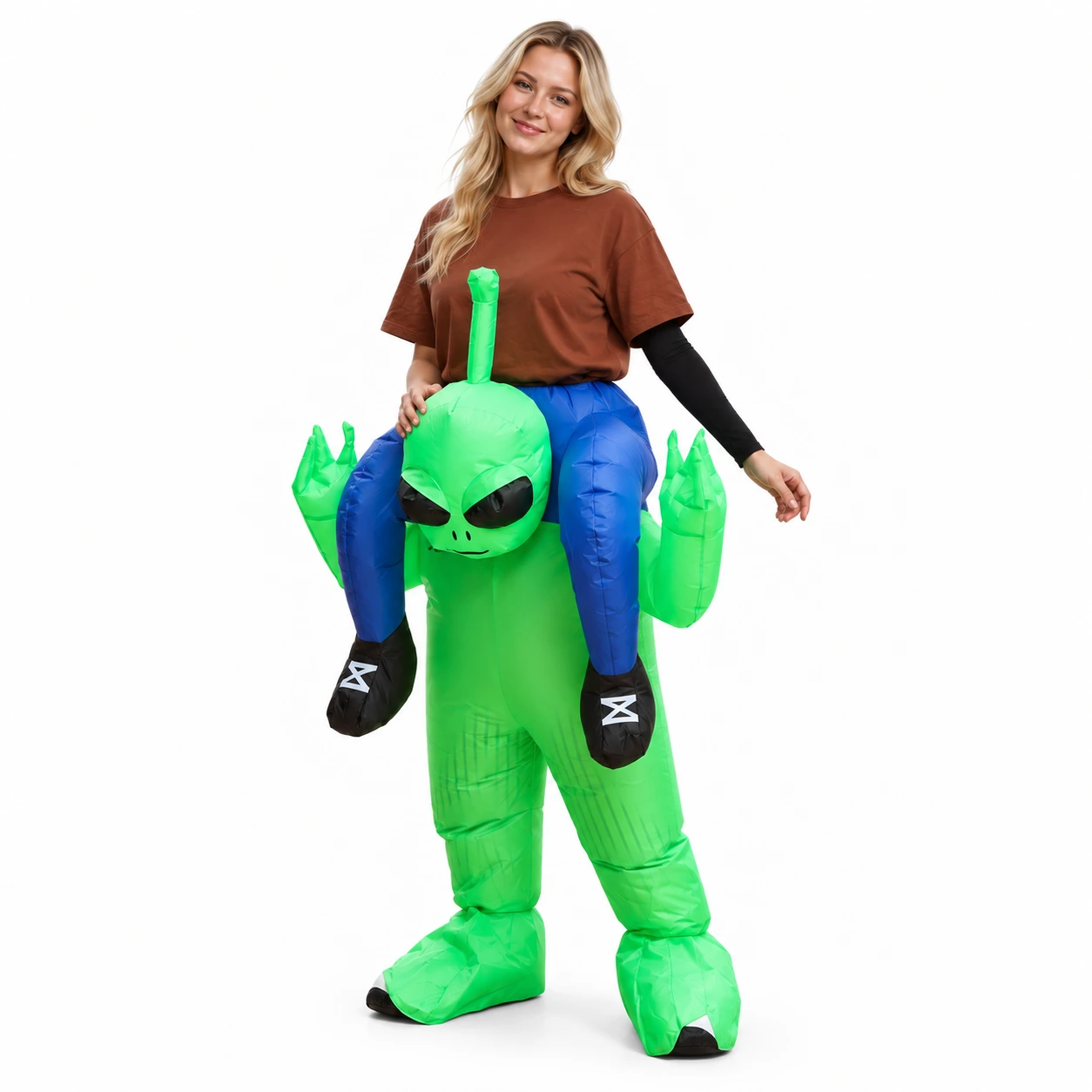 Maskeraddräkt vuxen med uppblåsbar alien