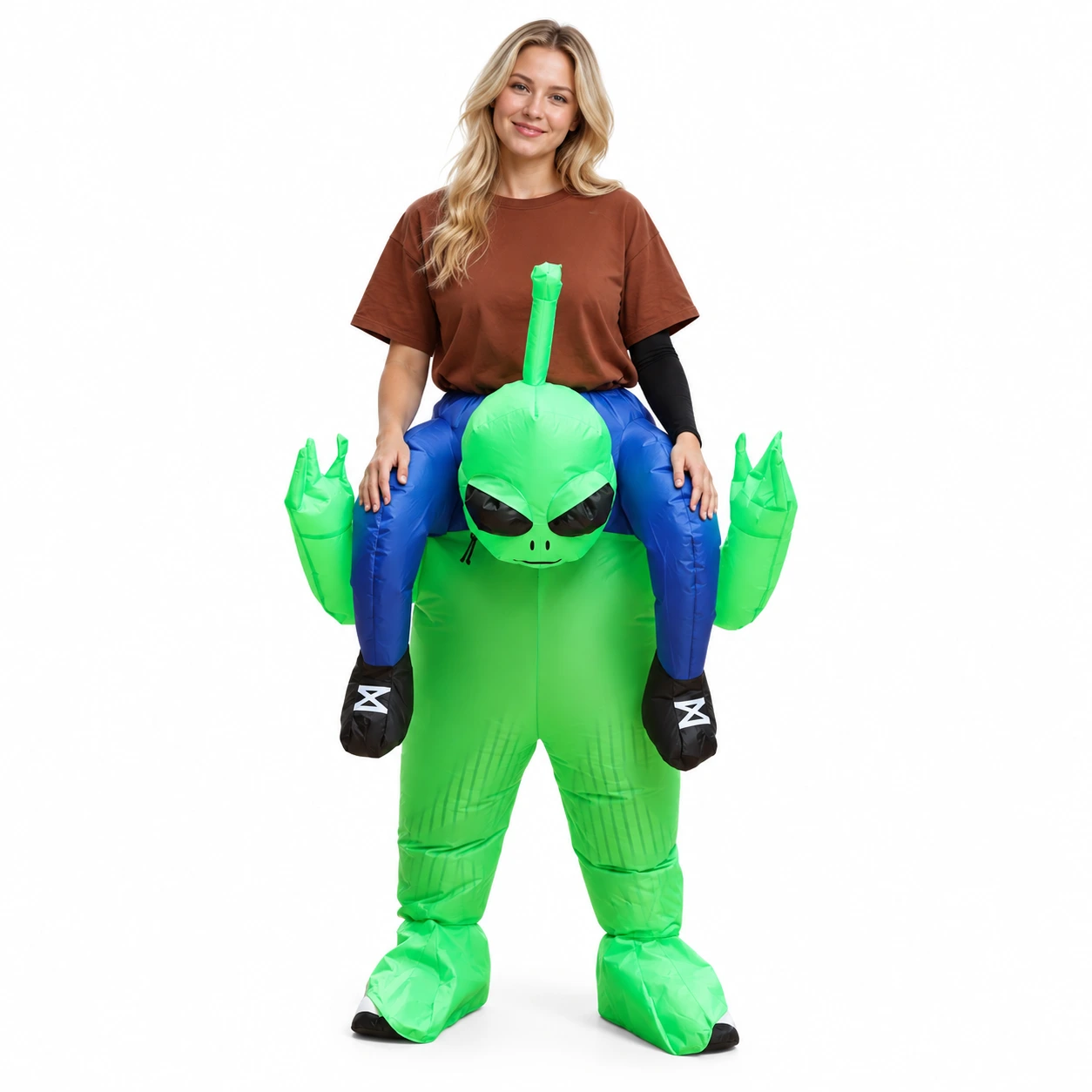 Maskeraddräkt vuxen med uppblåsbar alien
