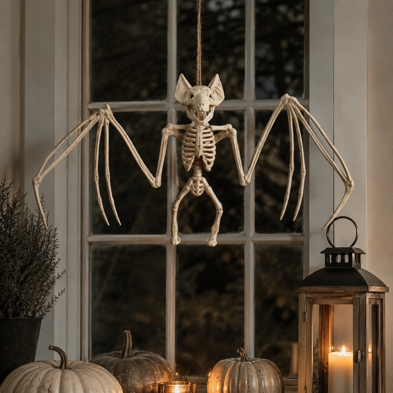 Fladdermusskelett för Halloween-dekoration 28 x 16 cm