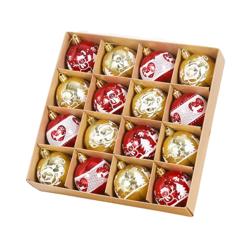 Julgranskulor 16-pack – Röda och Vita