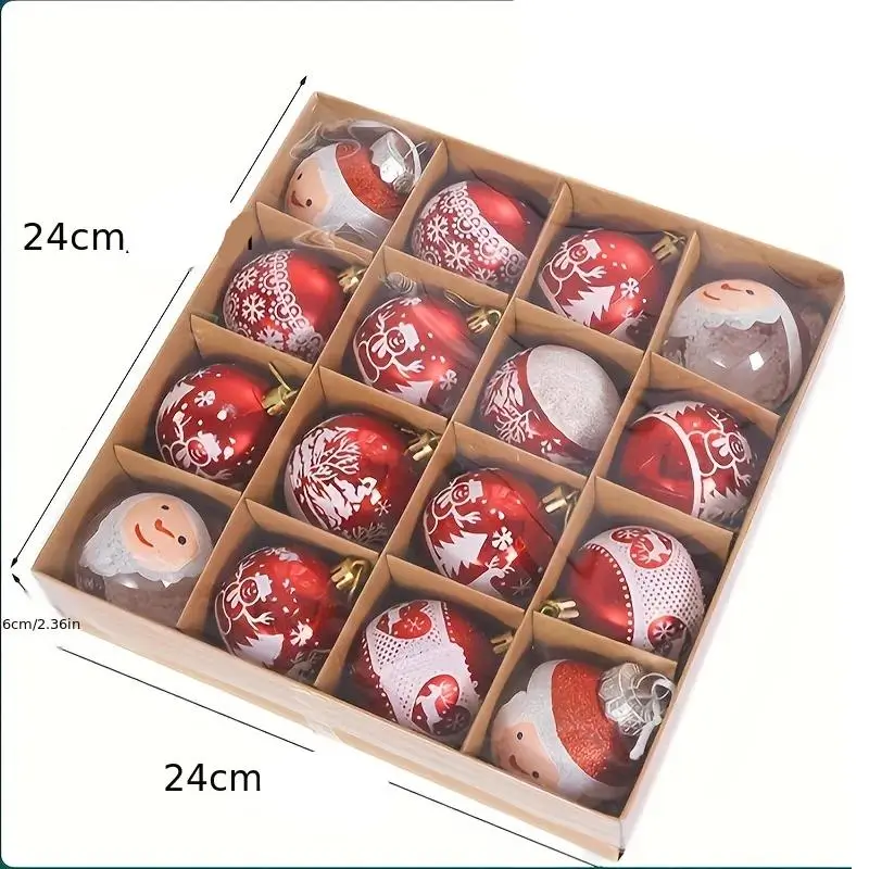 Julgranskulor 16-pack – Röda och Vita 4