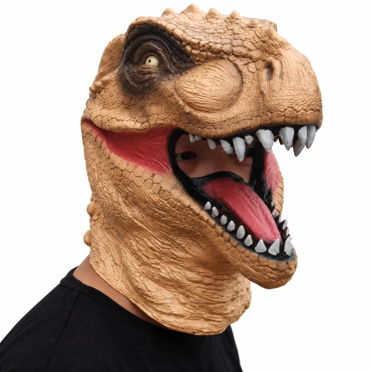 Mask dinosaurie vuxen i latex, heltäckande