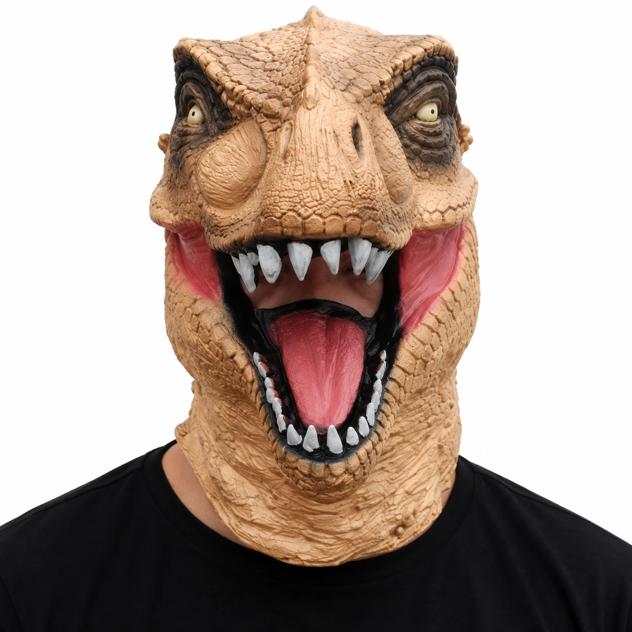 Mask dinosaurie vuxen i latex, heltäckande