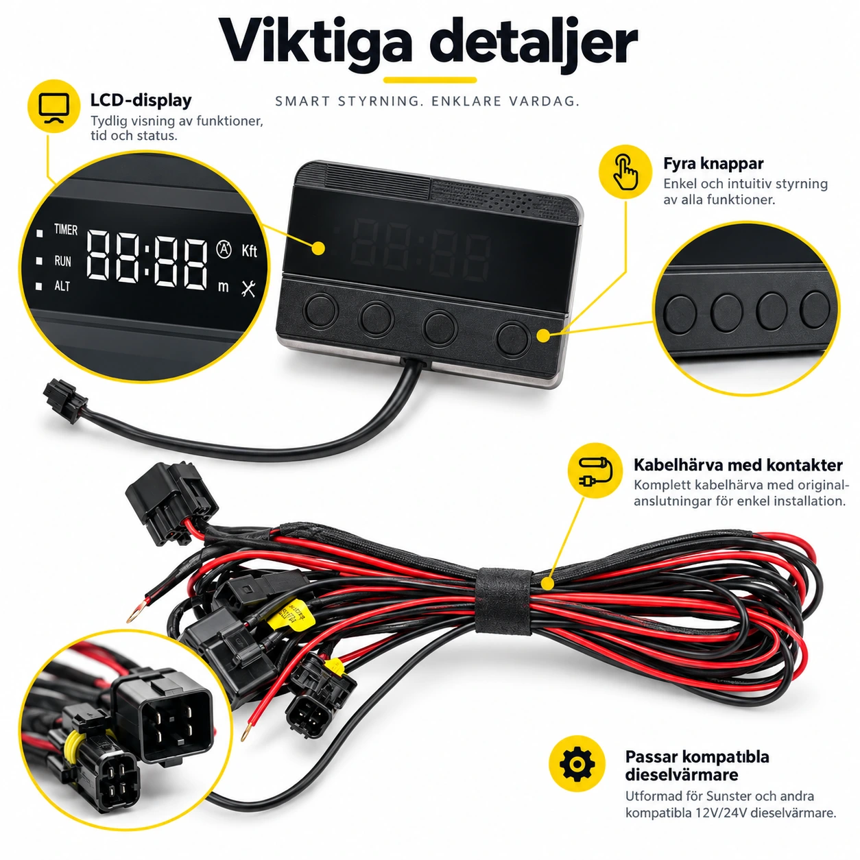 LTE 4G -ohjain diesel-lämmittimeen, 12V ja 24V