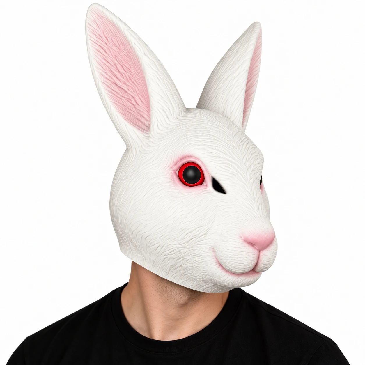 Heldekkende kaninmaske i lateks