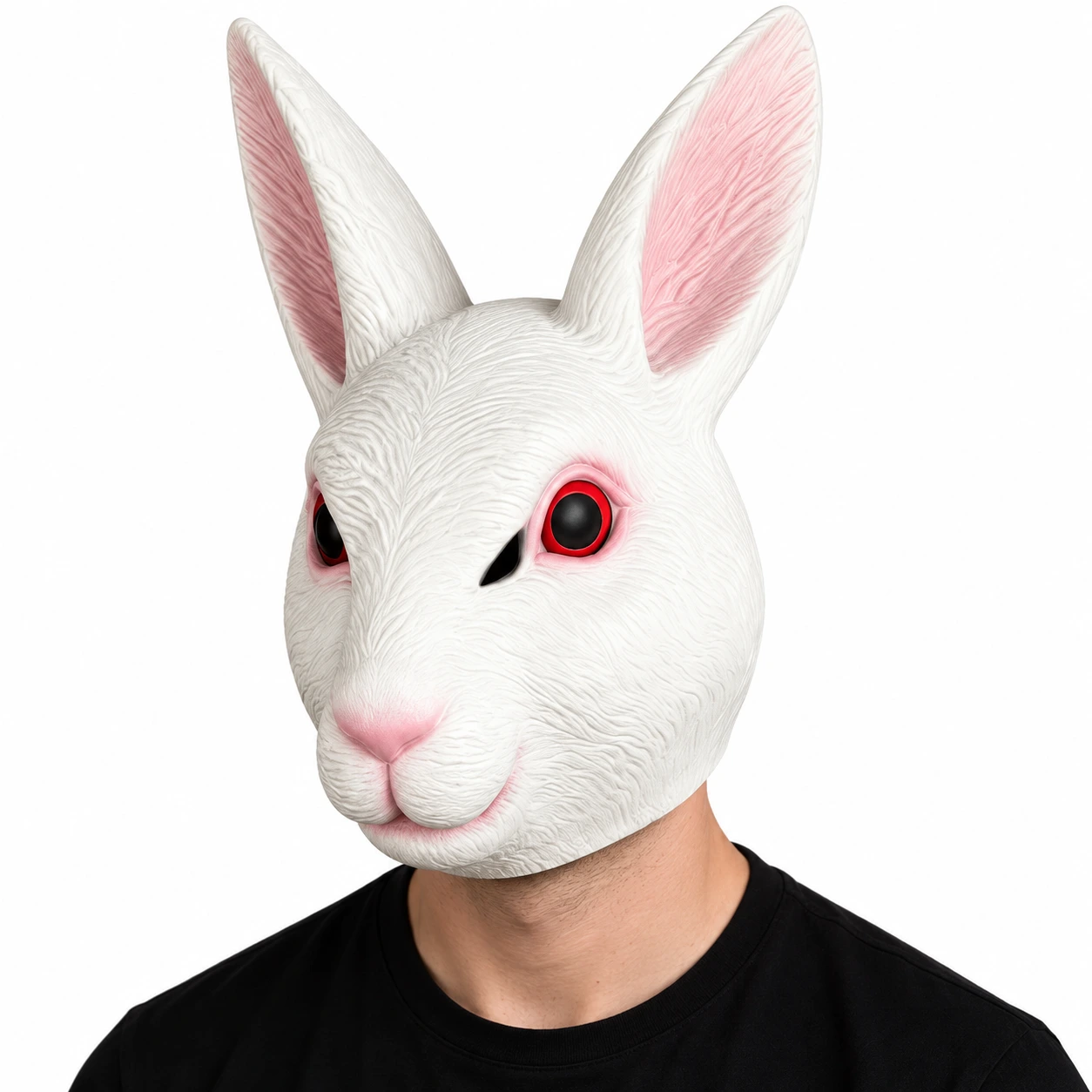 Heldekkende kaninmaske i lateks