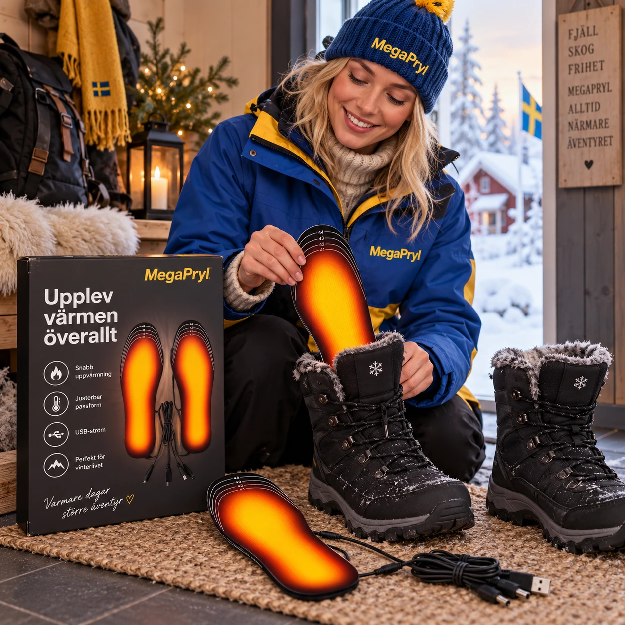 USB-värmesulor för skor i kolfiber