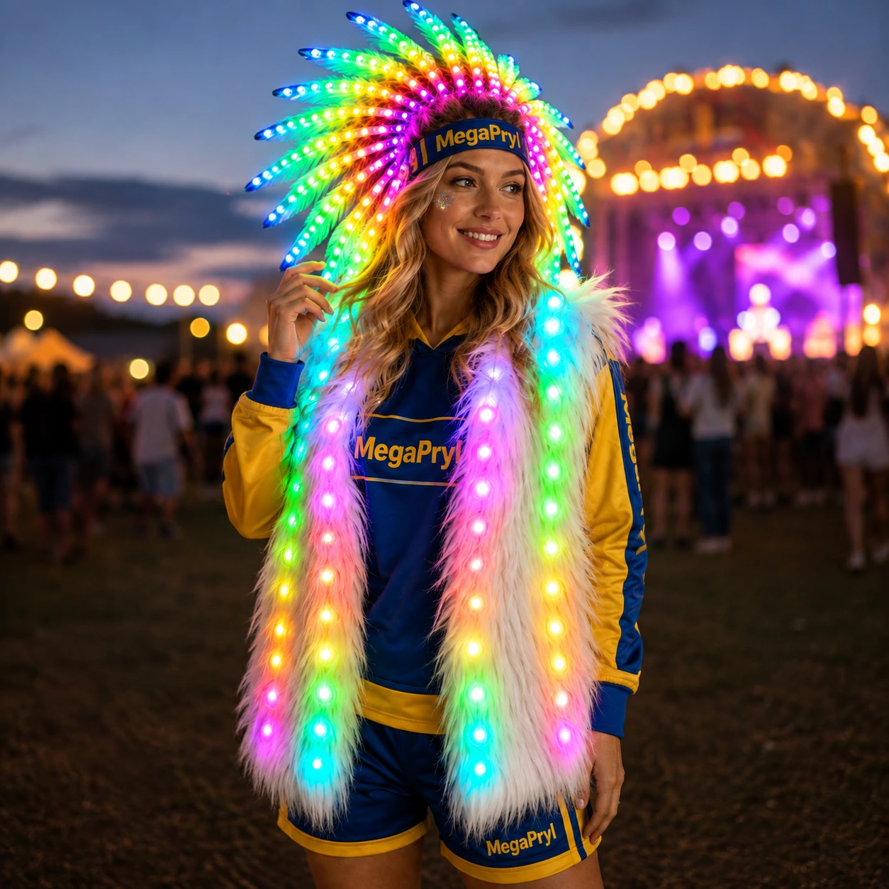 LED-kostym för scen och fest