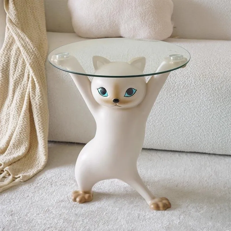 Kattfigurin – Golvornament med serveringsfat