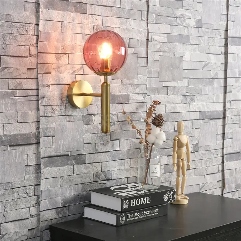 Vägglampa – Modern Glasboll Design 3