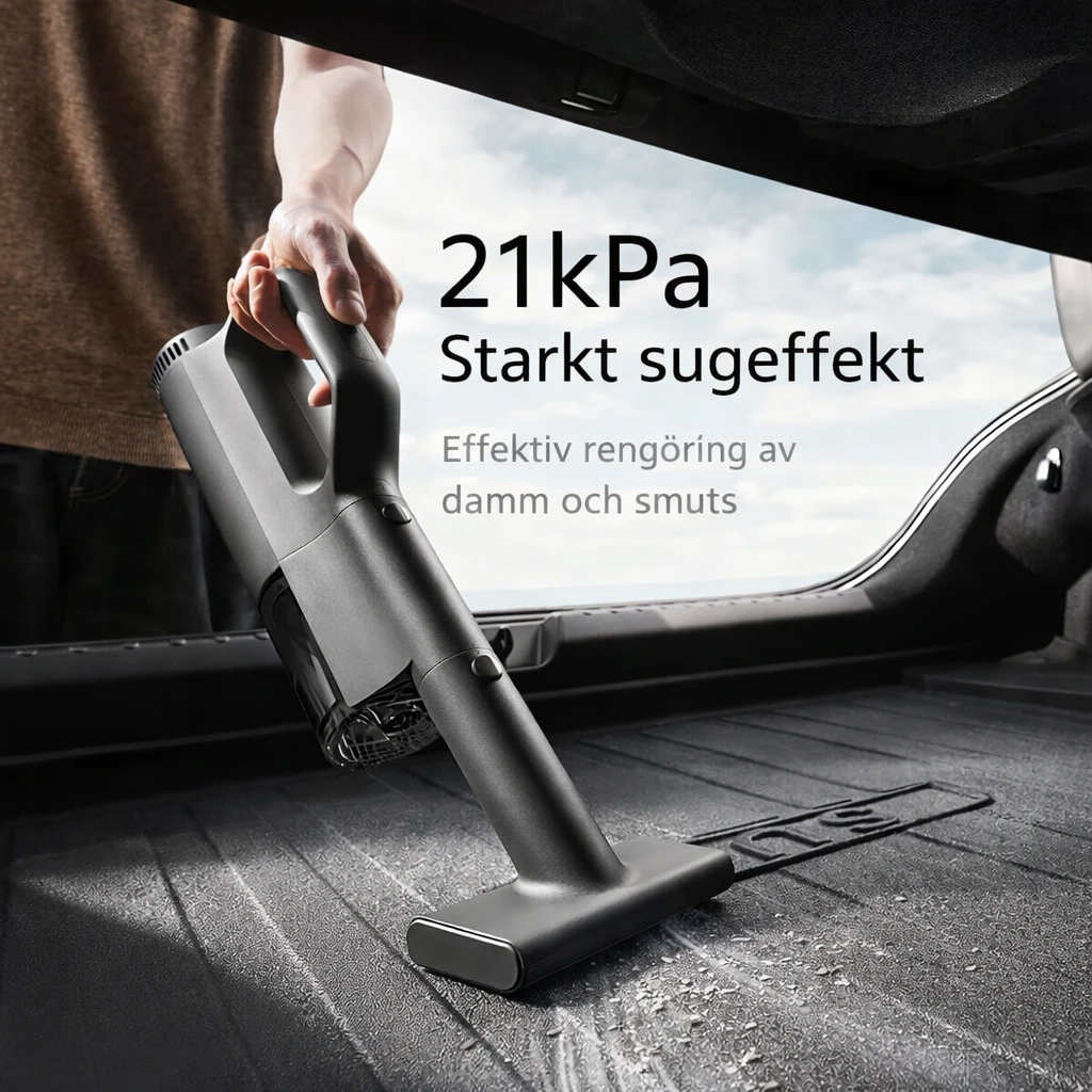 Sladdlös Handdammsugare för Bil – 21 kPa