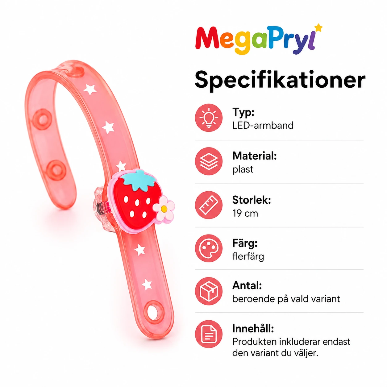 LED-armband för barn i flera färger