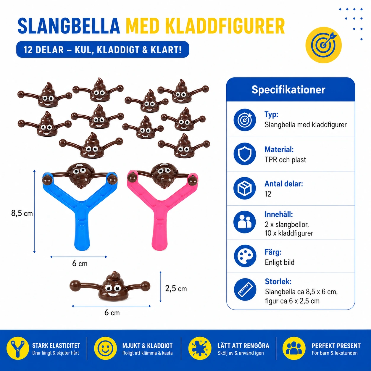 Slangbella med Kladdfigurer för Lek och Fest