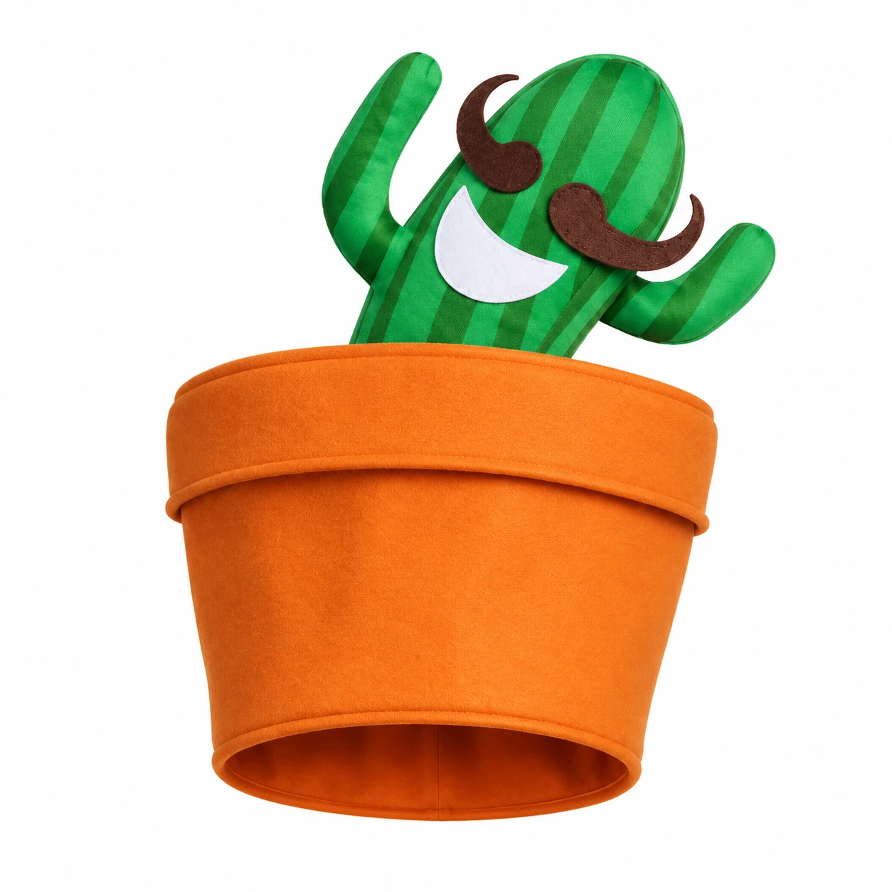 Morsom kaktus i blomsterpotte-hatt for voksne